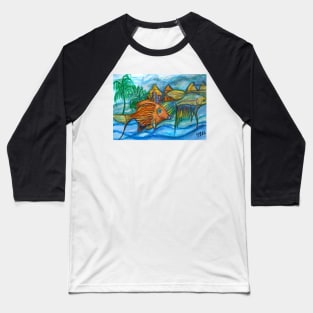 Flying Fish painting Baseball T-Shirt